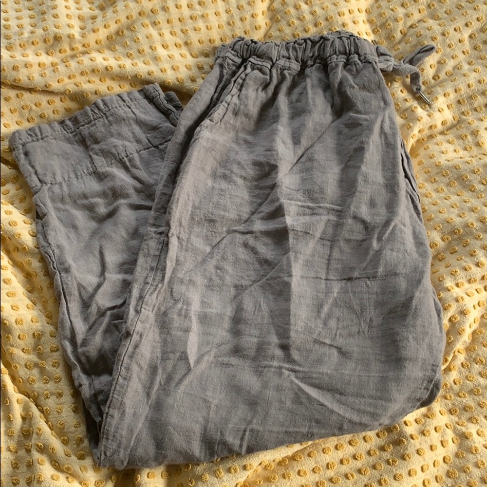 100% Linen Drawstring Pants - Picture 4 of 6